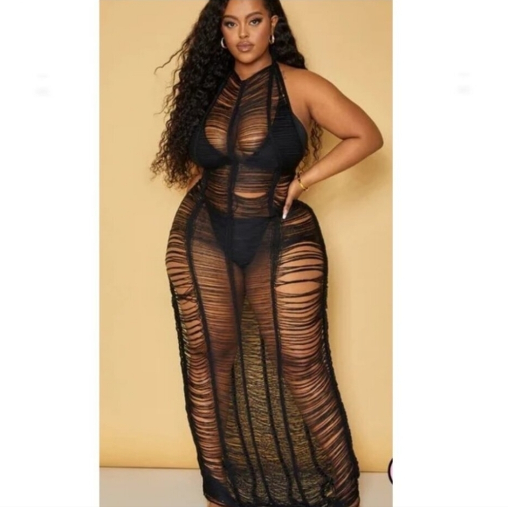 NWT PrettyLittleThing Plus Beach Dress ~XXL